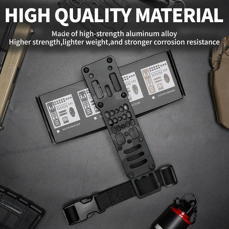SIVIGEAR Drop Leg Strap Holster for QLS, Aluminum Alloy Modular Holster Adapter with Thigh Strap, Tactical Police Gear for Airsoft and Outdoor Enthusiasts - Image 5